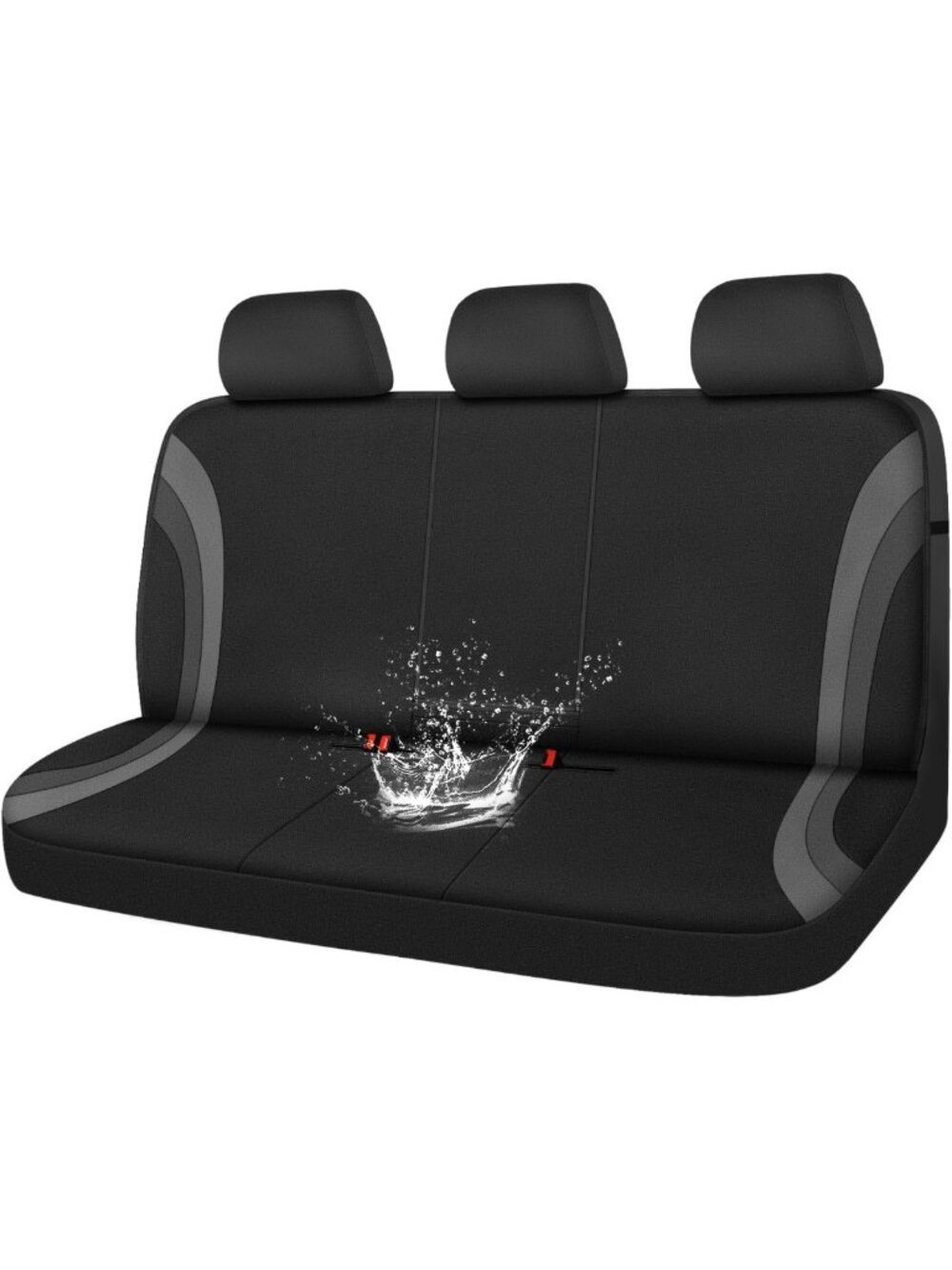 Waterproof Gray Back Seat Cover for Cars, SUVs & Trucks - Universal Fit, Durable